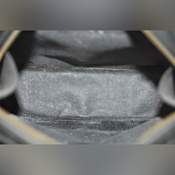 Authentic GUCCI Vintage Bamboo Shoulder Bag Purse Leather Black - Picture 12 of 15